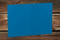 [16407296] Klappkarten 120/240x169 mm (B6) hochdoppelt Stahlblau gerippt 220 g/qm